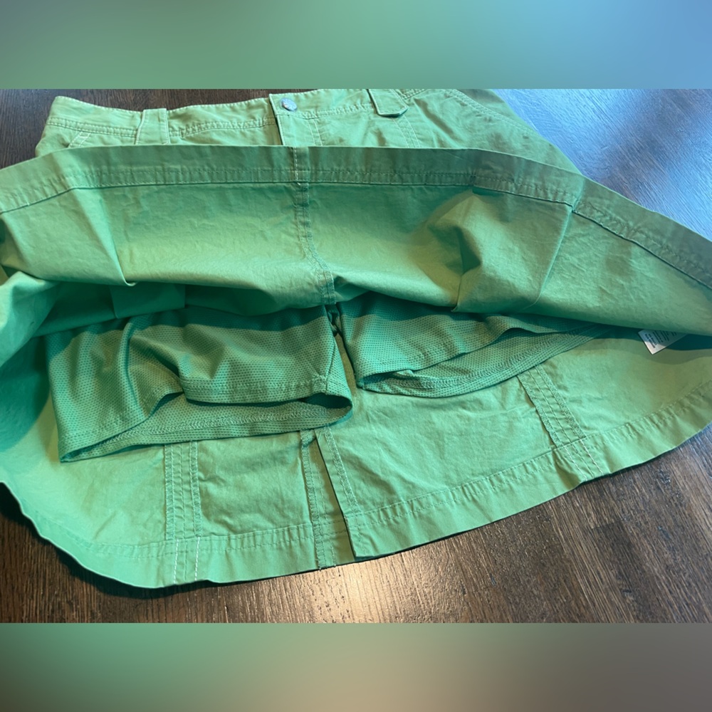 Athleta Green Cotton Pleated Skort Casual - size 10 - Picture 5 of 8